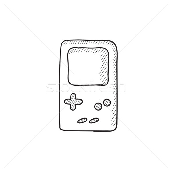 Electronic game sketch icon. Stock photo © RAStudio