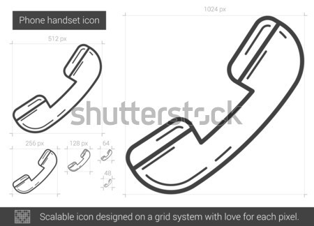 Phone handset line icon. Stock photo © RAStudio