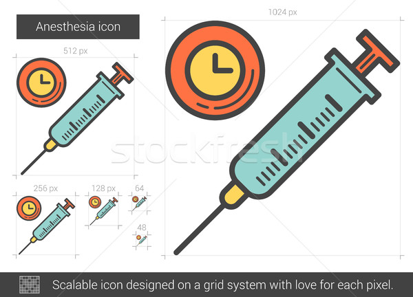 Anesthesia line icon. Stock photo © RAStudio