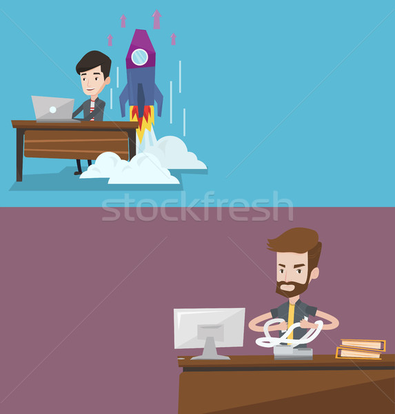 Two business banners with space for text. Stock photo © RAStudio