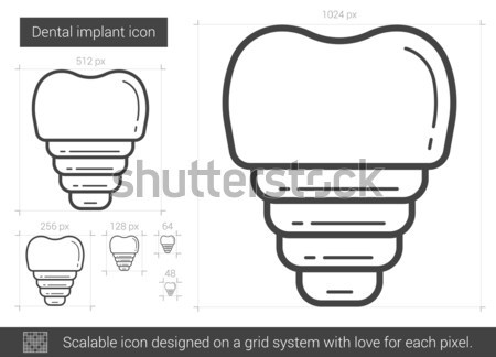 Dental implant line icon. Stock photo © RAStudio