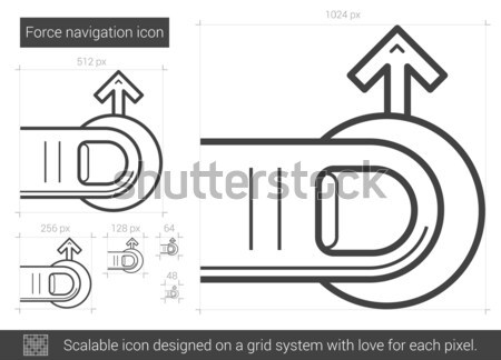 Force navigation line icon. Stock photo © RAStudio