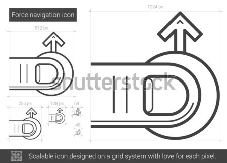 Navigazione line icona vettore isolato bianco Foto d'archivio © RAStudio