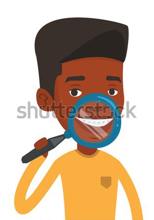 Man shaving his face vector illustration. Stock photo © RAStudio