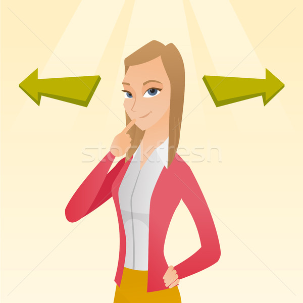 Woman choosing career way or business solution. Stock photo © RAStudio