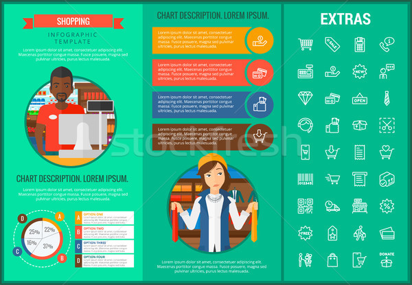 Shopping infographic template, elements and icons. Stock photo © RAStudio