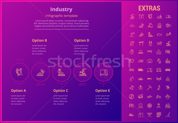 Industrie Vorlage Elemente Symbole Optionen Stock foto © RAStudio