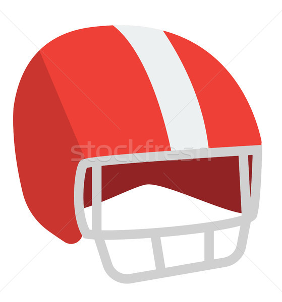 Red football helmet vector cartoon illustration. Stock photo © RAStudio