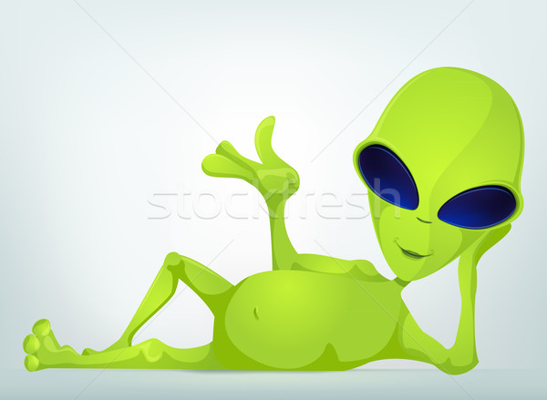 Alien de desenho animado engraçado - Stockphoto #27653536