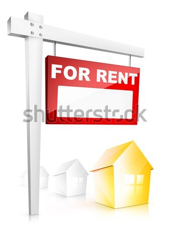 Signe louer immobilier ordinateur design [[stock_photo]] © RAStudio