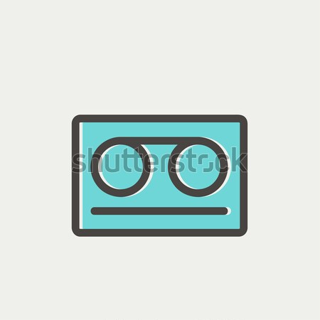 Cassette tape thin line icon Stock photo © RAStudio