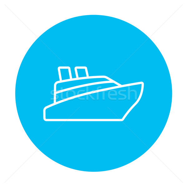 Cruiseschip lijn icon web mobiele infographics Stockfoto © RAStudio