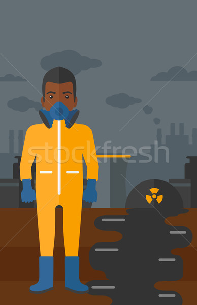 Man in protective chemical suit. Stock photo © RAStudio