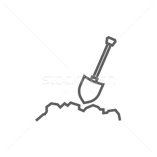 Mining shovel line icon. Stock photo © RAStudio