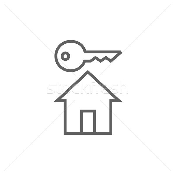 Сток-фото: ключевые · дома · линия · икона · уголки · веб