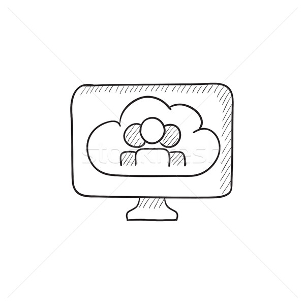Cloud computing sketch icon. Stock photo © RAStudio