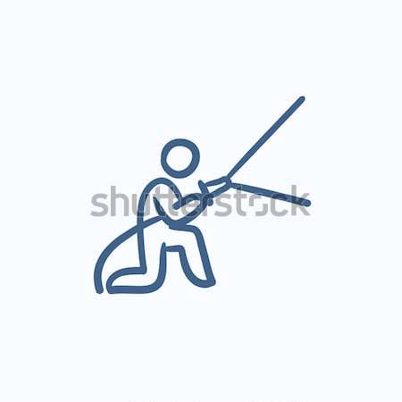 Fencing sketch icon. Stock photo © RAStudio