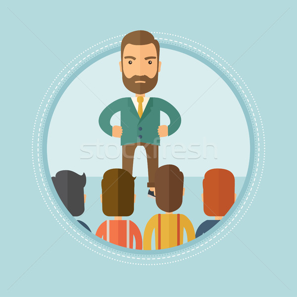 Angry boss with employees during meeting. Stock photo © RAStudio
