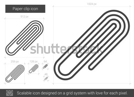 Paper clip line icon. Stock photo © RAStudio