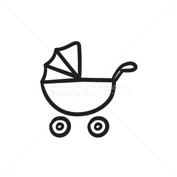 Baby stroller sketch icon. Stock photo © RAStudio