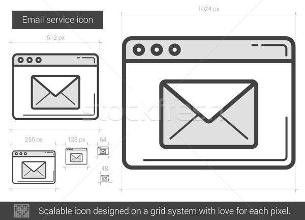 Email service line icon. Stock photo © RAStudio