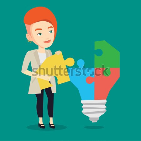 Businesswoman having business idea. Stock photo © RAStudio