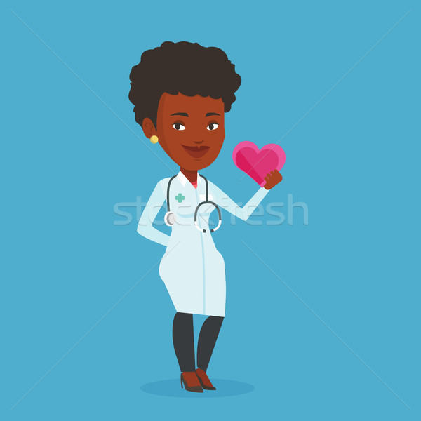 Medic cardiolog inimă medical uniforma Imagine de stoc © RAStudio