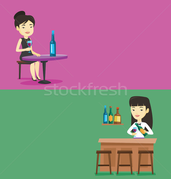 Two food and drink banners with space for text. Stock photo © RAStudio