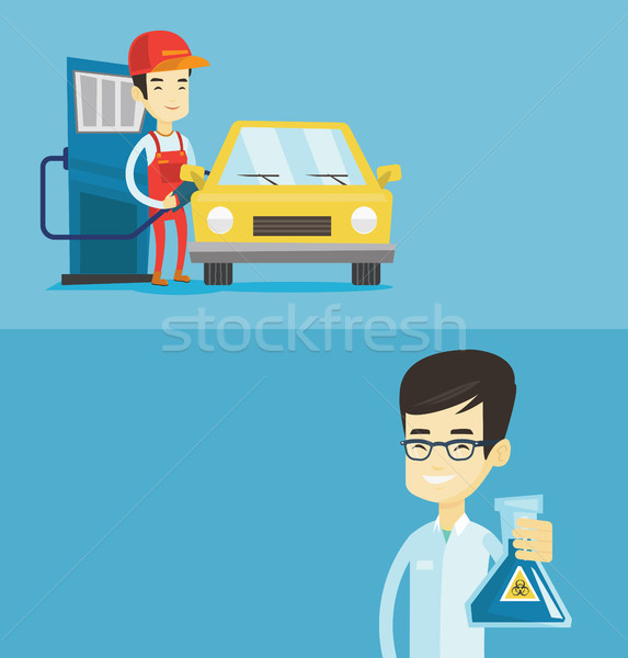 Stock photo: Two ecological banners with space for text.