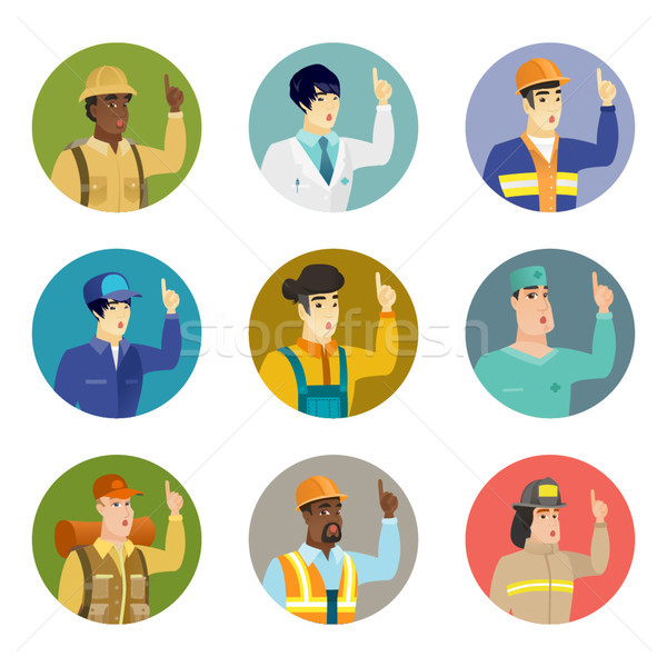 Vector set of characters of different professions. Stock photo © RAStudio