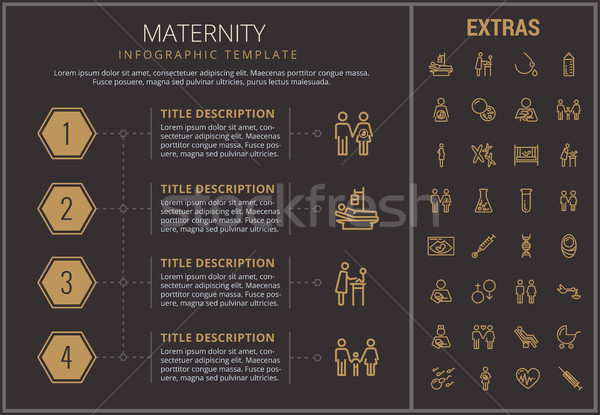 Mutterschaft Vorlage Elemente Symbole Timeline Stock foto © RAStudio