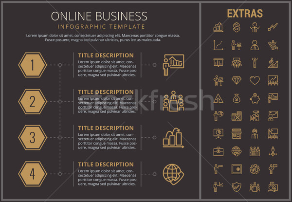 Stock photo: Online business infographic template and elements.