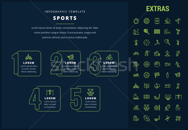 Sports infographic template, elements and icons. Stock photo © RAStudio