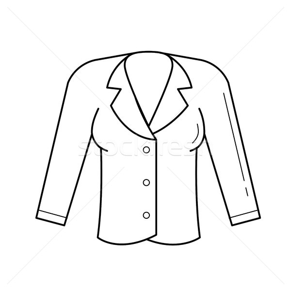 Stock photo: Jacket vector line icon.