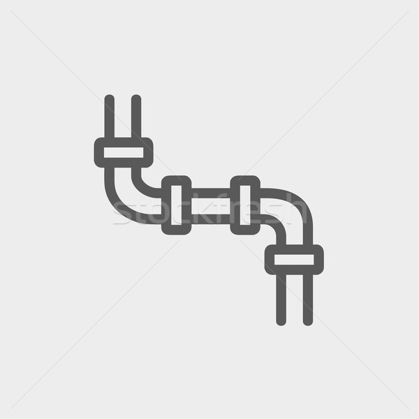 Water pipeline thin line icon  Stock photo © RAStudio