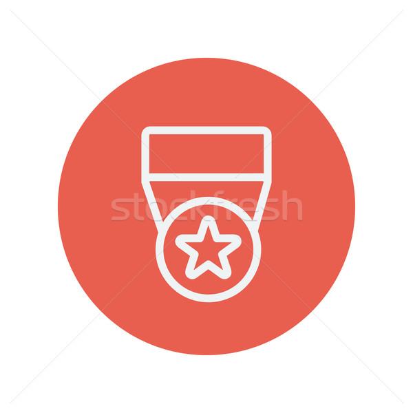One star medal thin line icon Stock photo © RAStudio