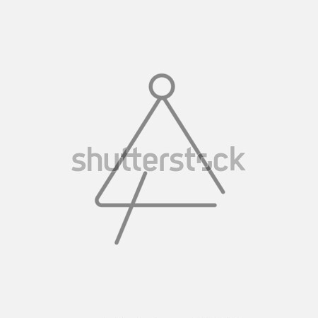Triangle icon drawn in chalk. Stock photo © RAStudio