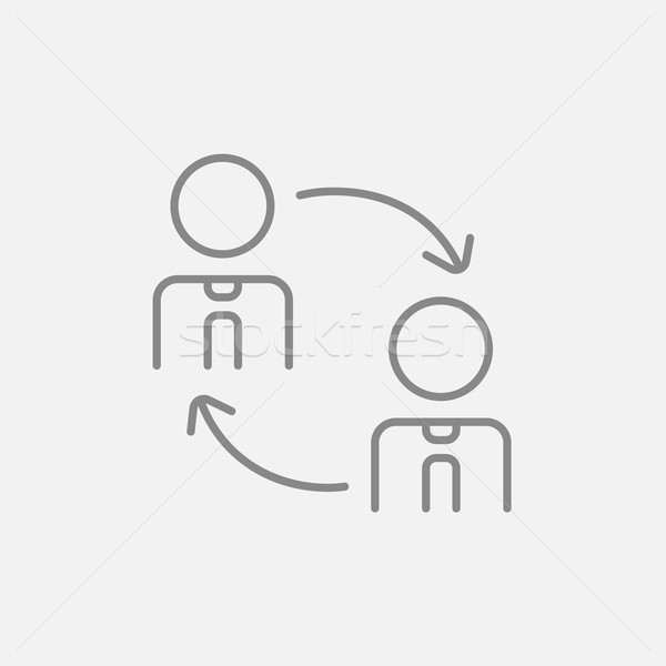 Staff turnover line icon. Stock photo © RAStudio