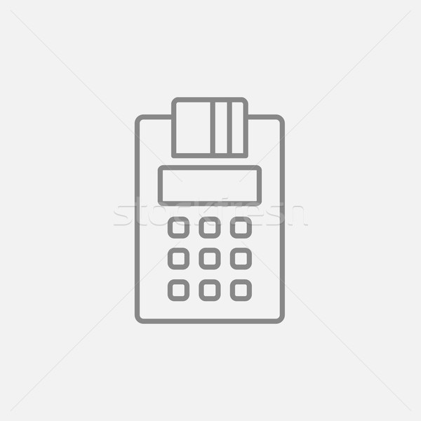 Caja registradora línea icono web móviles infografía Foto stock © RAStudio