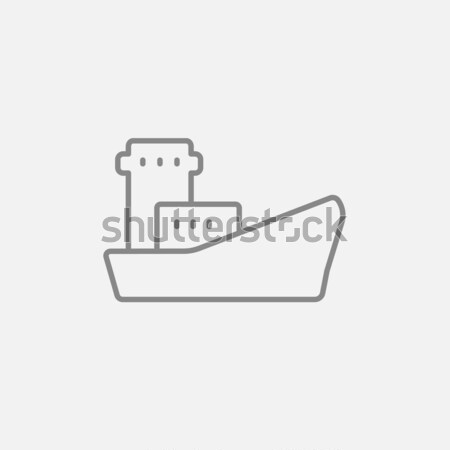 Vracht containerschip lijn icon web mobiele Stockfoto © RAStudio