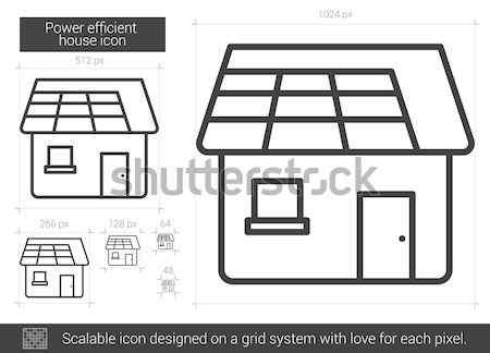 Stock photo: Residential building line icon.