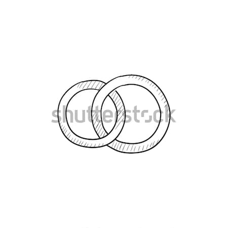 結婚指輪 スケッチ アイコン ベクトル 孤立した 手描き ストックフォト © RAStudio