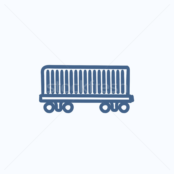 Cargo wagon sketch icon. Stock photo © RAStudio
