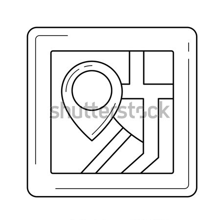 Map with pointer sketch icon. Stock photo © RAStudio