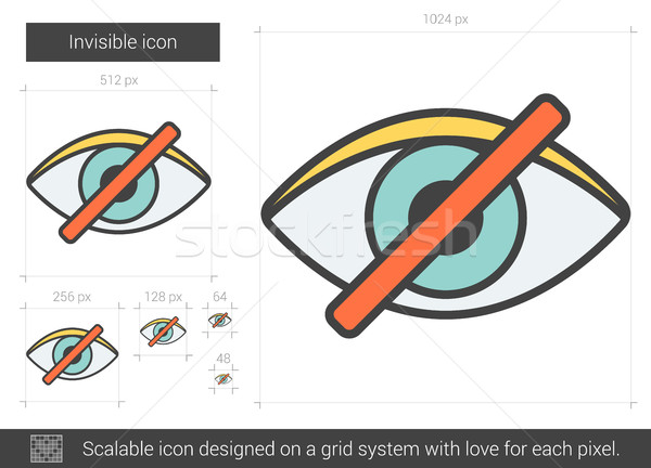 Invisible line icon. Stock photo © RAStudio