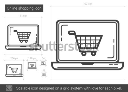 Online shopping line icon. Stock photo © RAStudio