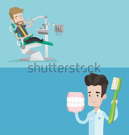 Man suffering from toothache. Stock photo © RAStudio