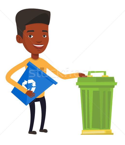 Сток-фото: человека · Recycle · мусорное · ведро · рециркуляции