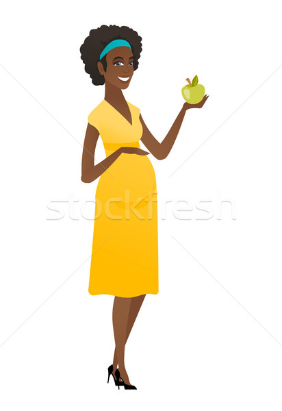 Сток-фото: беременная · женщина · яблоко · еды · питание · диета