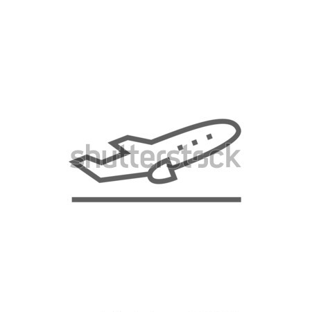 Landing aircraft line icon. Stock photo © RAStudio